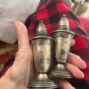 Vintage Silver Salt and Pepper Shakers